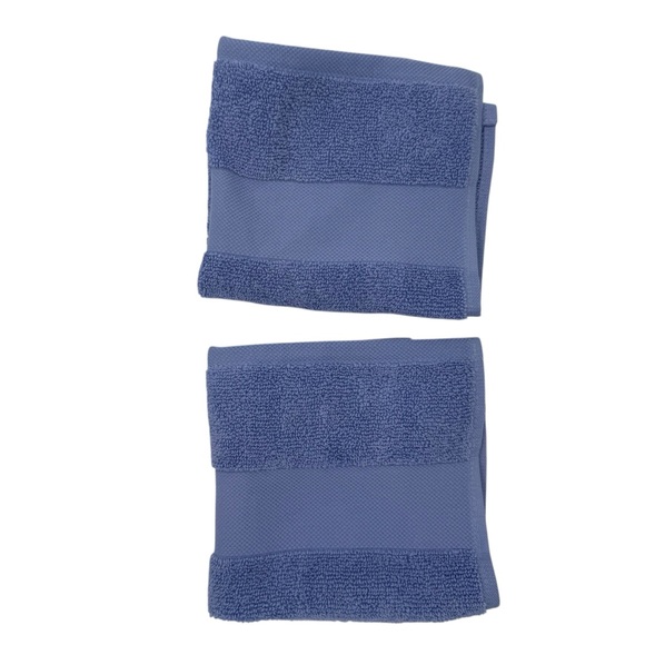 Lauren Ralph Lauren Wescott Bath Towel + 2 Wash cloths Set Iris Blue NWT - Picture 2 of 7